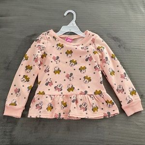 Disney Minnie Mouse little girls Pink Top 4T